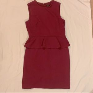 Ann Taylor Double Weave Peplum Sheath Dress